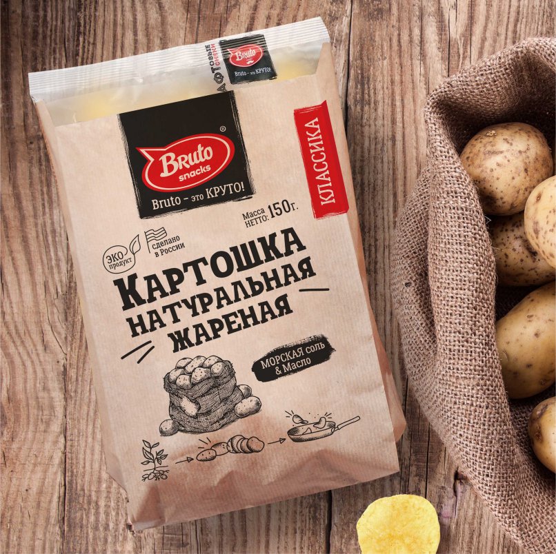 Картофель «Бруто» с солью 130 гр. в Прокопьевске